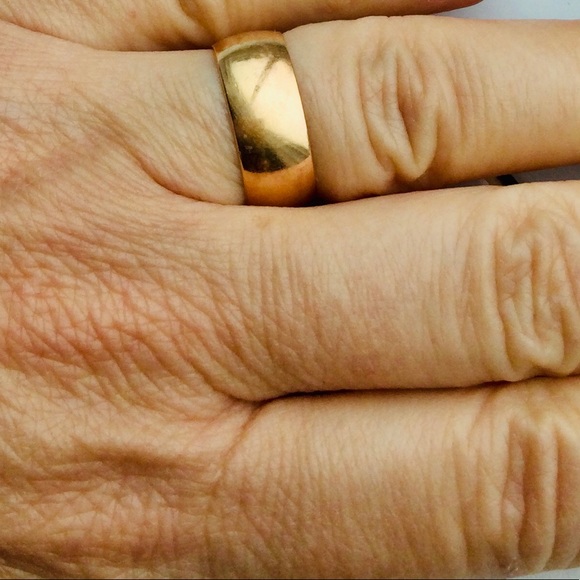 14KT Sold Rose Gold Vintage “cigar band” style ring - substantial in weight EUC - Picture 8 of 8